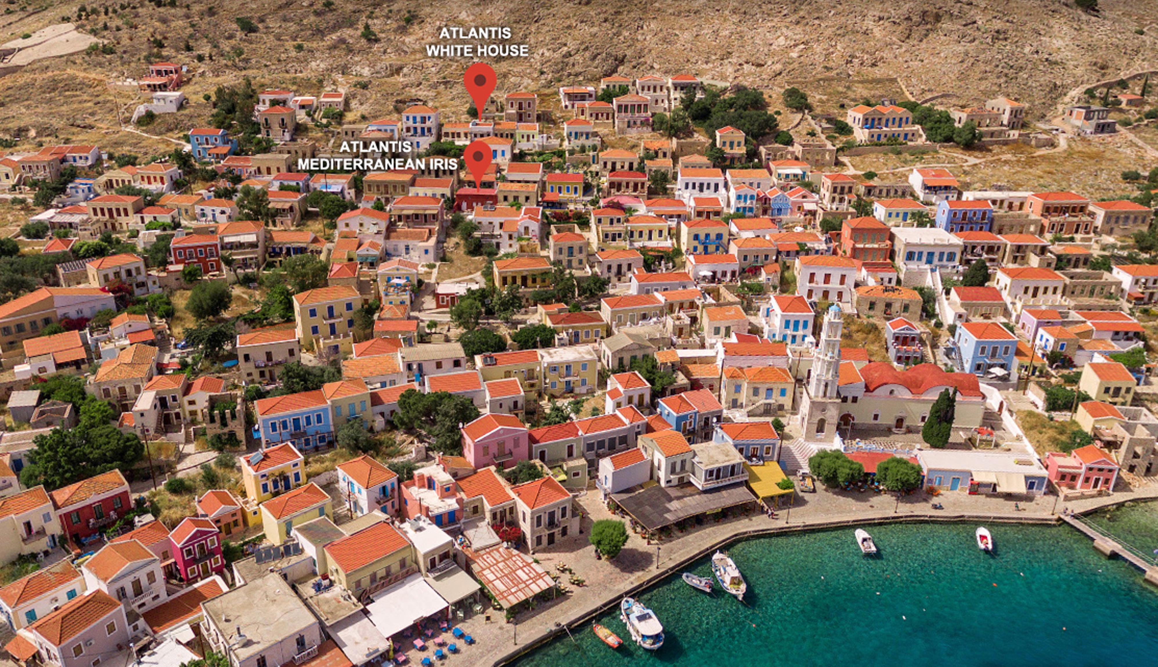 Atlantis Houses Chalki Town Buitenkant foto